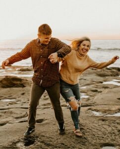 Playful couple posing prompt